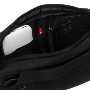 nerka Peterson czarna crossbody z kieszeniami