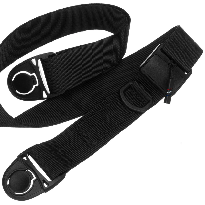 Sportowa saszetka w czarnym kolorze zamykana suwakiem, dwukomorowa - Peterson