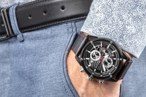 Zegarek Męski Giewont Chronograph Sapphire Czarny GW8810-A1