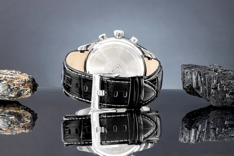 Zegarek Męski Giewont Chronograph Sapphire Srebrno Niebieski GW7650-A3