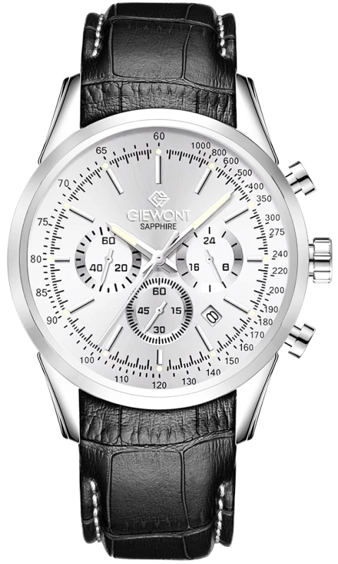 zegarek męski Giewont GW7650-A1 srebrny chronograf sapphire