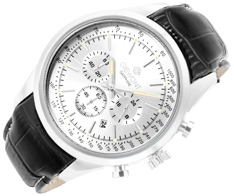 zegarek męski Giewont chronograf srebrna tarcza