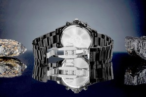 zegarek męski stalowy czarny chronograf