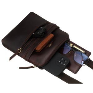 torba crossbody męska skórzana brązowa Peterson