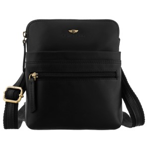 saszetka męska skóra naturalna czarna Peterson na ramię