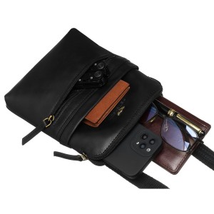 saszetka męska Peterson czarna do miasta i pracy