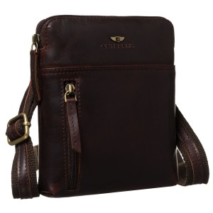 brązowa listonoszka męska skórzana Peterson saszetka na ramię