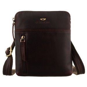 saszetka męska skóra naturalna brązowa Peterson crossbody