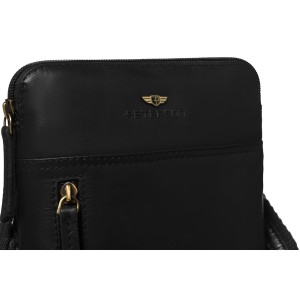 torba męska na ramię czarna skórzana Peterson mała