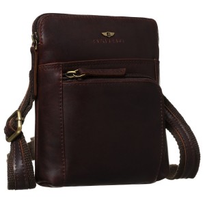 brązowa listonoszka męska skórzana Peterson saszetka na ramię