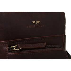 torba męska na ramię skórzana Peterson kompaktowa