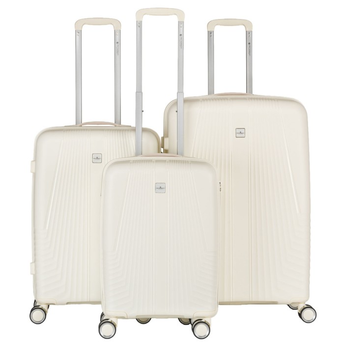 zestaw walizek Peterson beżowy ABS 3 sztuki duża średnia mała niua.pl
