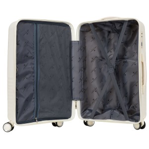 Zestaw walizek podróżnych z tworzywa ABS w beżowym kolorze - Peterson