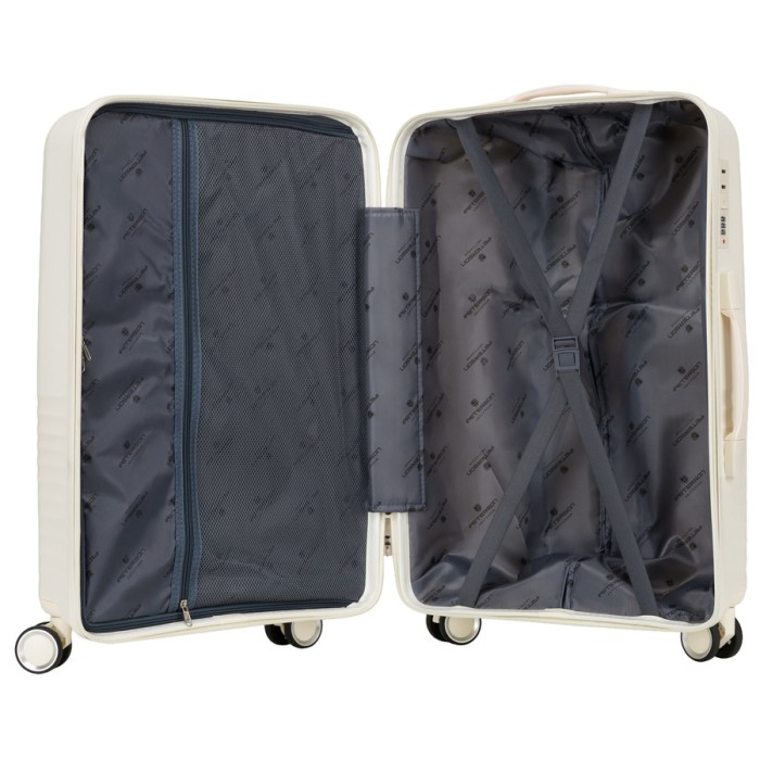 Zestaw walizek podróżnych z tworzywa ABS w beżowym kolorze - Peterson