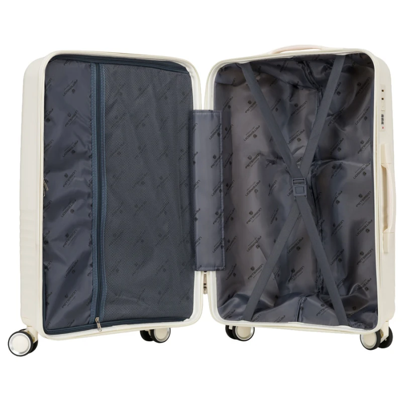 Zestaw walizek podróżnych z tworzywa ABS w beżowym kolorze - Peterson