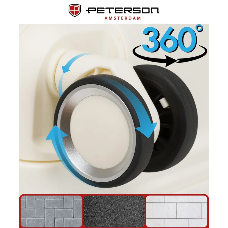 Zestaw walizek podróżnych z tworzywa ABS w beżowym kolorze - Peterson