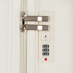 Zestaw walizek podróżnych z tworzywa ABS w beżowym kolorze - Peterson