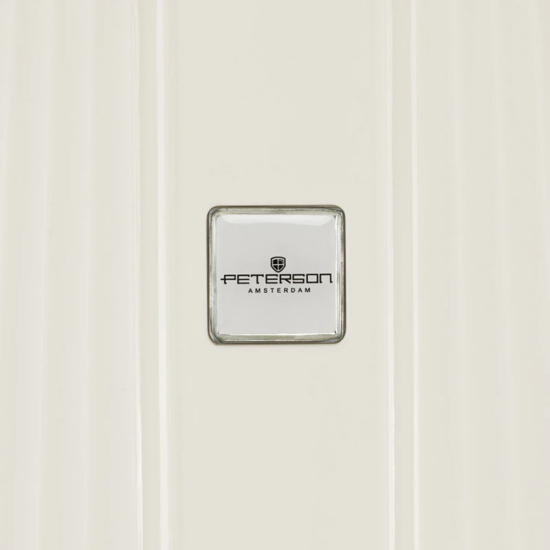 Zestaw walizek podróżnych z tworzywa ABS w beżowym kolorze - Peterson