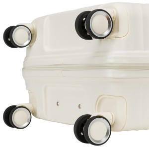 Zestaw walizek podróżnych z tworzywa ABS w beżowym kolorze - Peterson