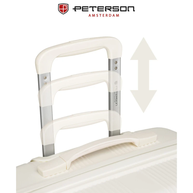 Zestaw walizek podróżnych z tworzywa ABS w beżowym kolorze - Peterson