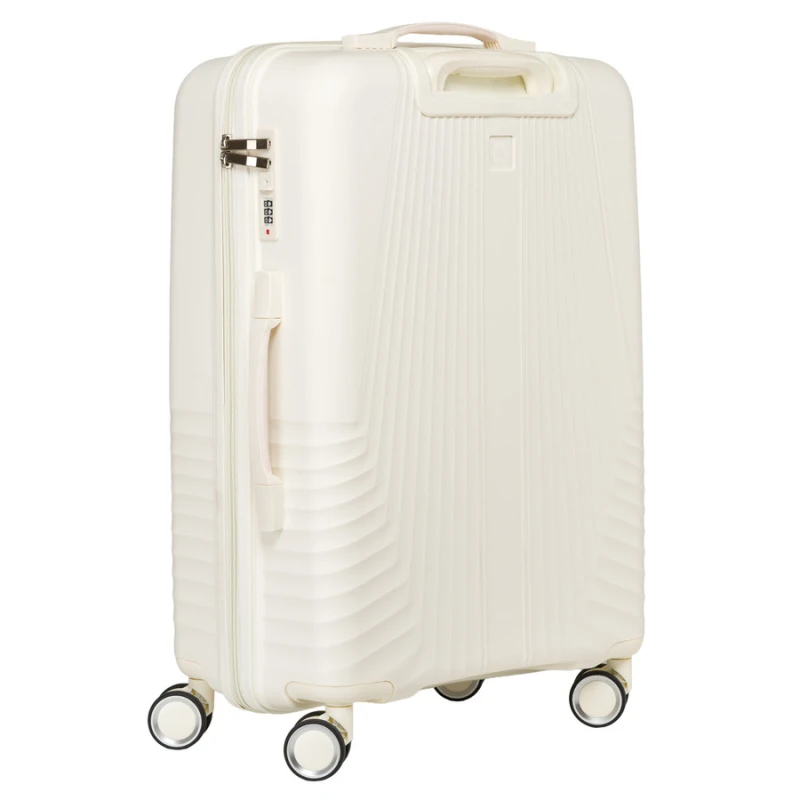 Zestaw walizek podróżnych z tworzywa ABS w beżowym kolorze - Peterson