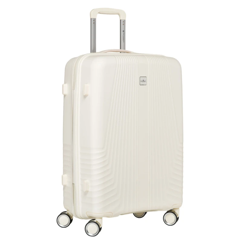 Zestaw walizek podróżnych z tworzywa ABS w beżowym kolorze - Peterson