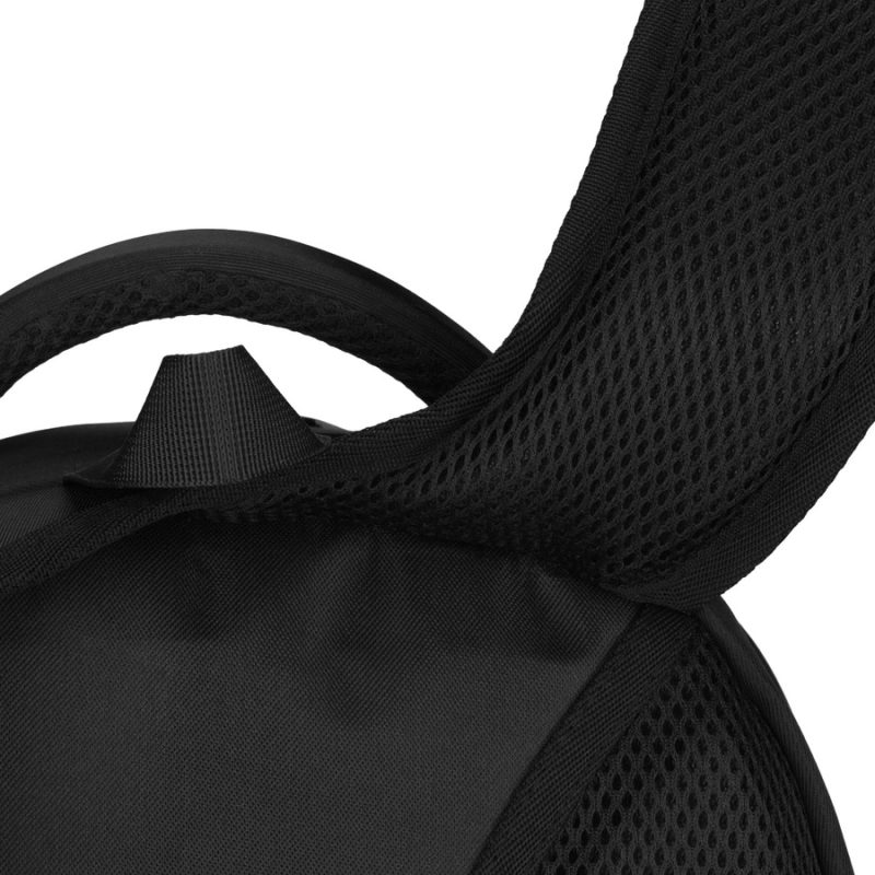 Miejski, pojemny plecak z poliestru w czarnym kolorze z miejscem na laptopa - Peterson