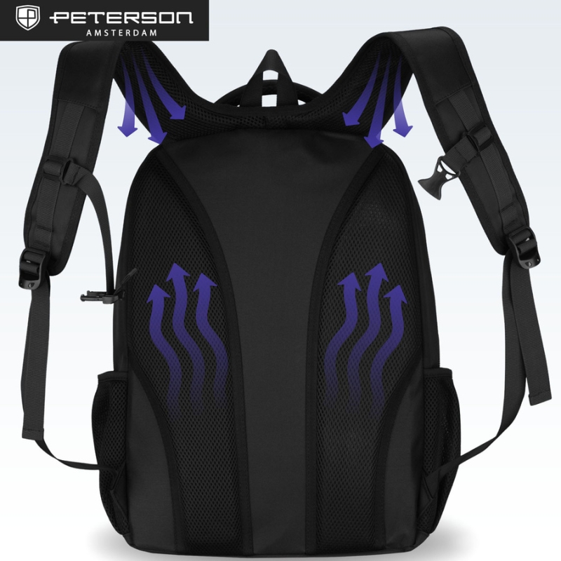plecak miejski z oddychającymi plecami 3D mesh Peterson
