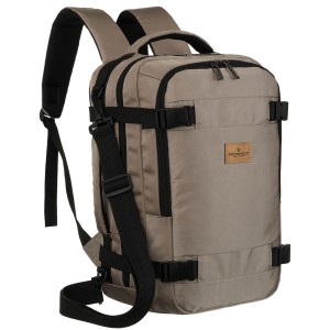 Dwukomorowy, szary plecak podróżny zawieszony na oddychających szelkach - Peterson