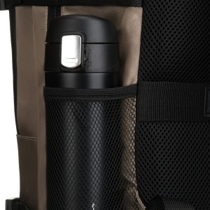 Dwukomorowy, szary plecak podróżny zawieszony na oddychających szelkach - Peterson