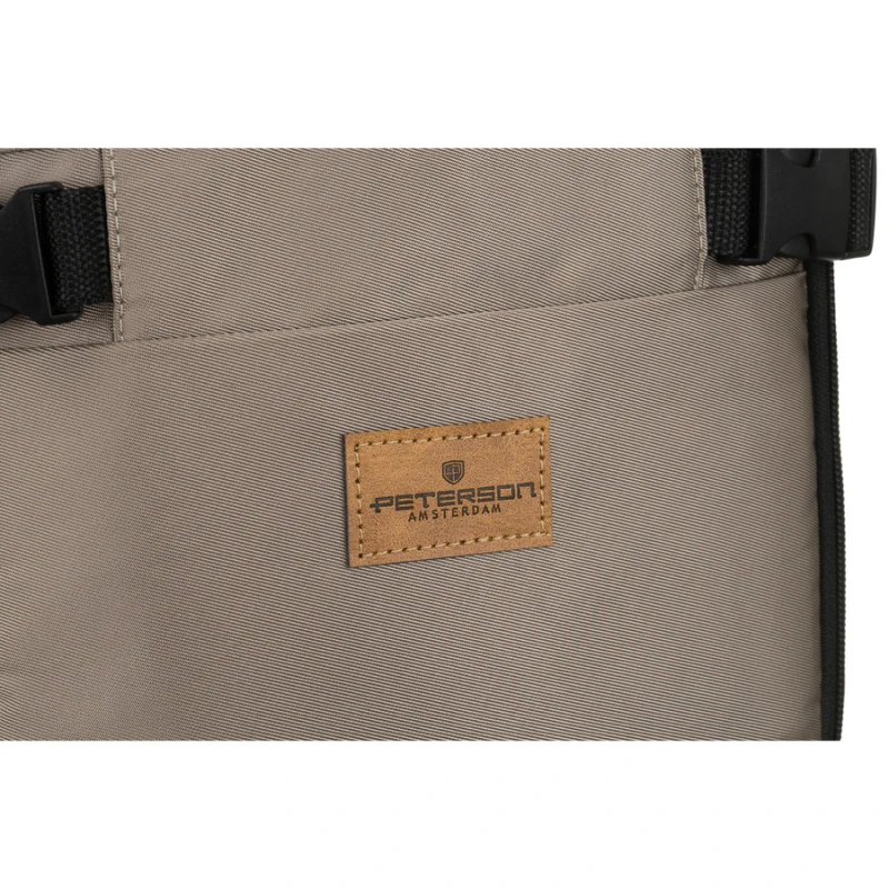 Dwukomorowy, szary plecak podróżny zawieszony na oddychających szelkach - Peterson