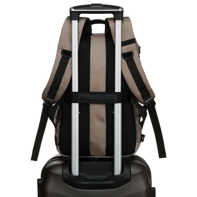 Dwukomorowy, szary plecak podróżny zawieszony na oddychających szelkach - Peterson