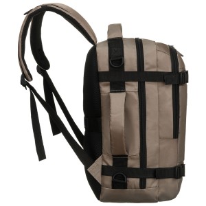 Dwukomorowy, szary plecak podróżny zawieszony na oddychających szelkach - Peterson