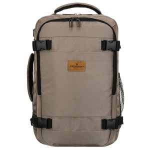 Dwukomorowy, szary plecak podróżny zawieszony na oddychających szelkach - Peterson