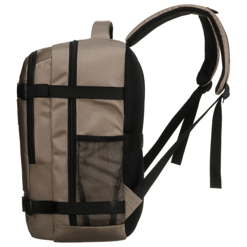 Dwukomorowy, szary plecak podróżny zawieszony na oddychających szelkach - Peterson