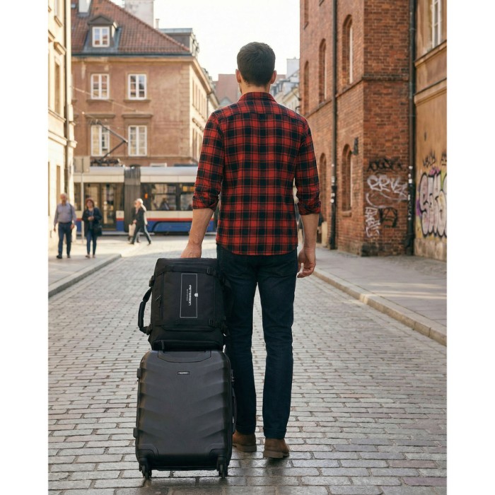 plecak podróżny czarny Peterson duży do samolotu