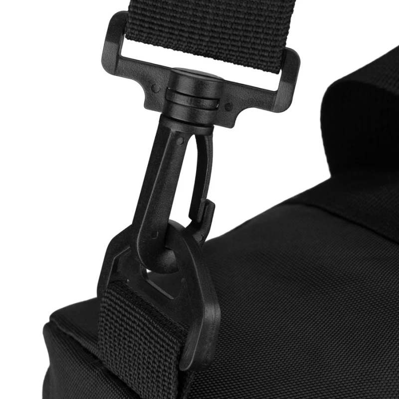 Plecak podróżny z funkcją torby, wykonany z poliestru w czarnym kolorze - Peterson