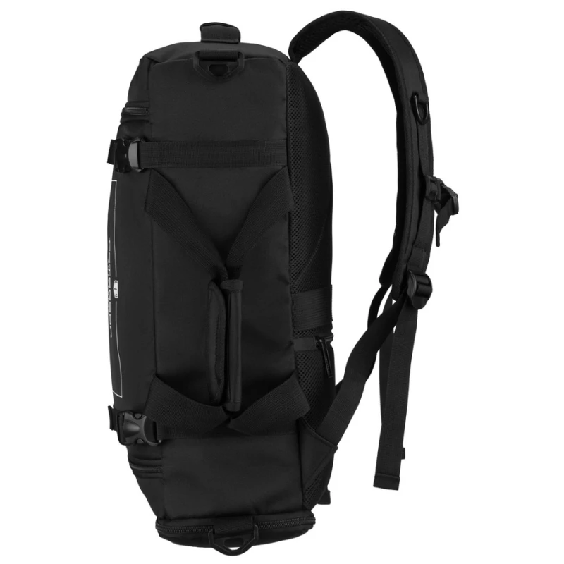 Plecak podróżny z funkcją torby, wykonany z poliestru w czarnym kolorze - Peterson