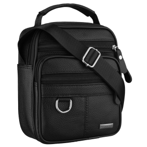 listonoszka męska skórzana czarna Rovicky jednokomorowa