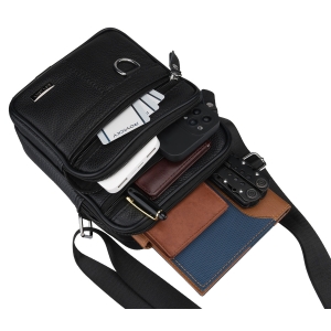 torba crossbody męska skóra naturalna czarna