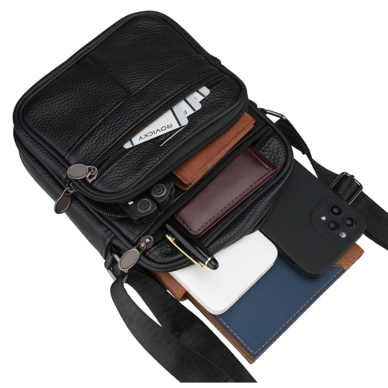 torba męska czarna do pracy i miasta Rovicky