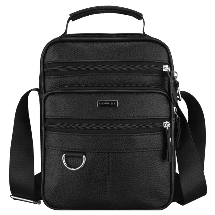 torba męska skóra naturalna czarna Rovicky crossbody