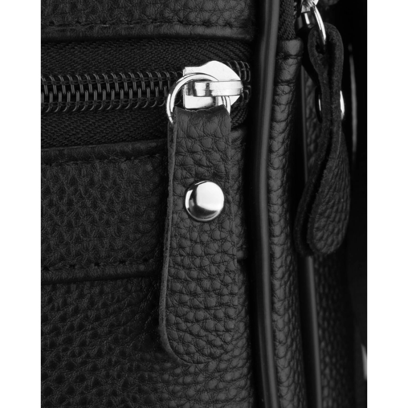 Listonoszka męska wykonana ze skóry naturalnej w czarnym kolorze - Rovicky