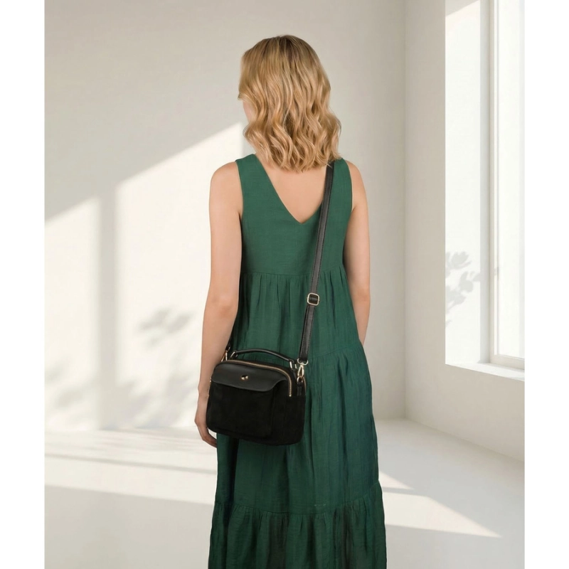 czarna listonoszka damska Peterson mała elegancka