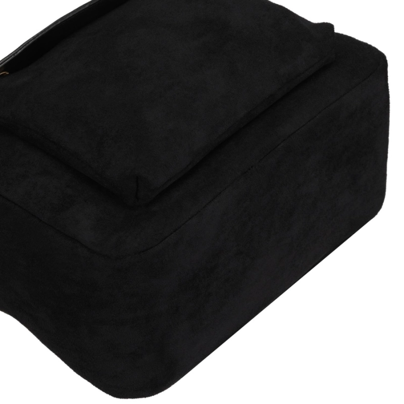 Czarna torebka damska mała listonoszka na suwak miejska saszetka crossbody - Peterson