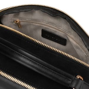 Czarna torebka damska mała listonoszka na suwak miejska saszetka crossbody - Peterson