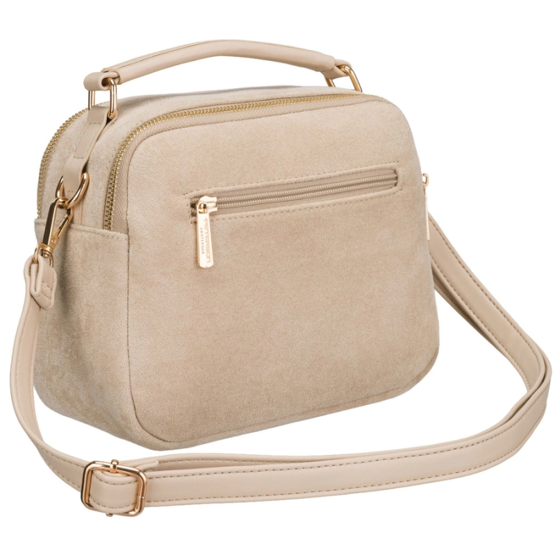 torebka Peterson damska beżowa na ramię