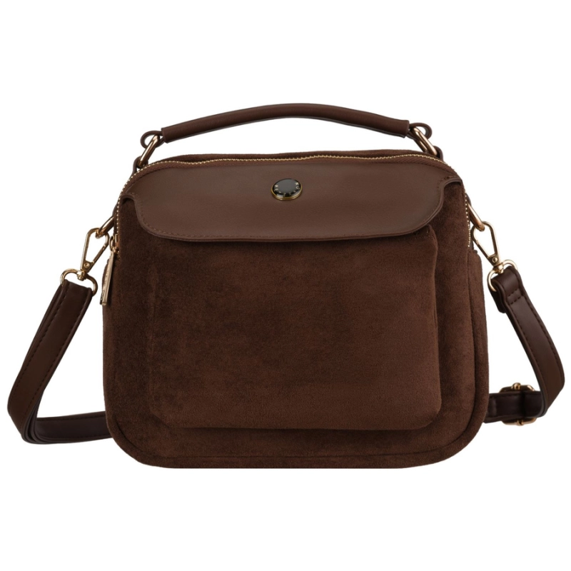 torebka Peterson damska brązowa na ramię