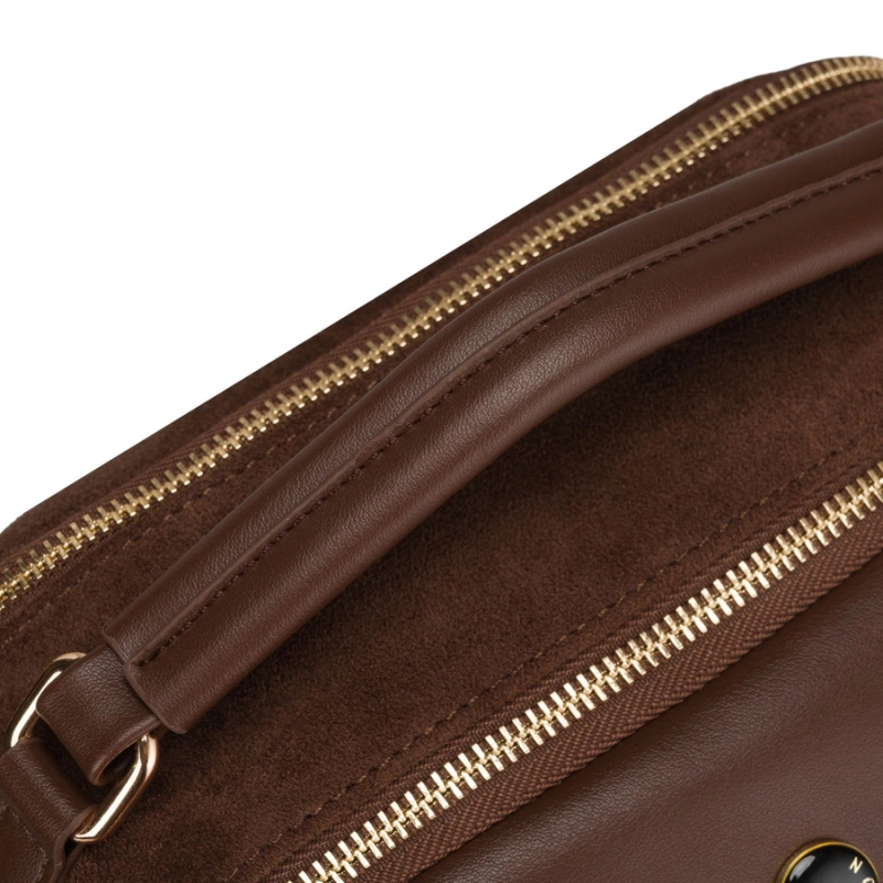 torebka crossbody damska brązowa Peterson