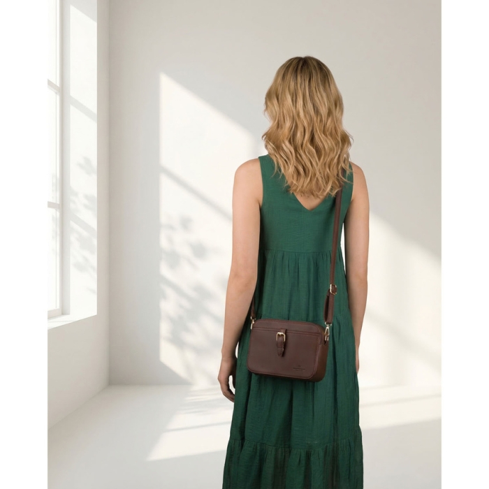 brązowa torebka damska Peterson elegancka na ramię